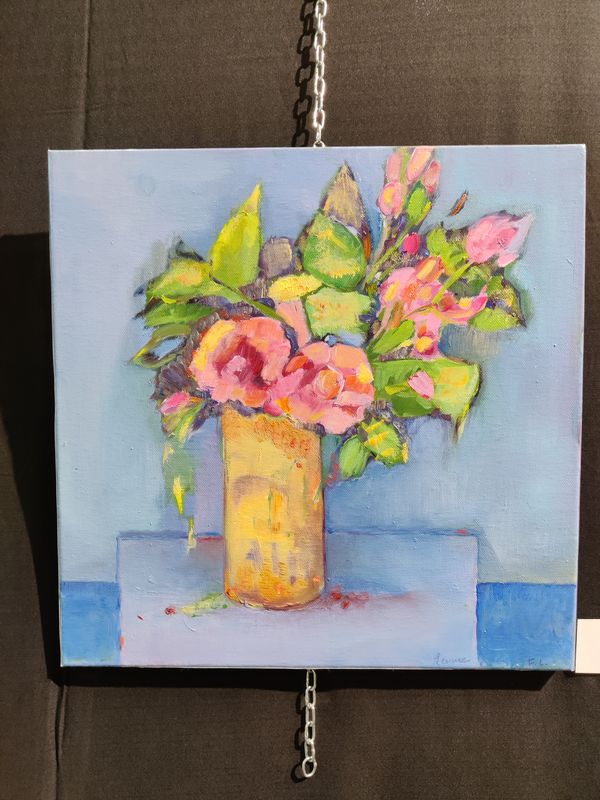 Un bouquet de fleurs à la peinture