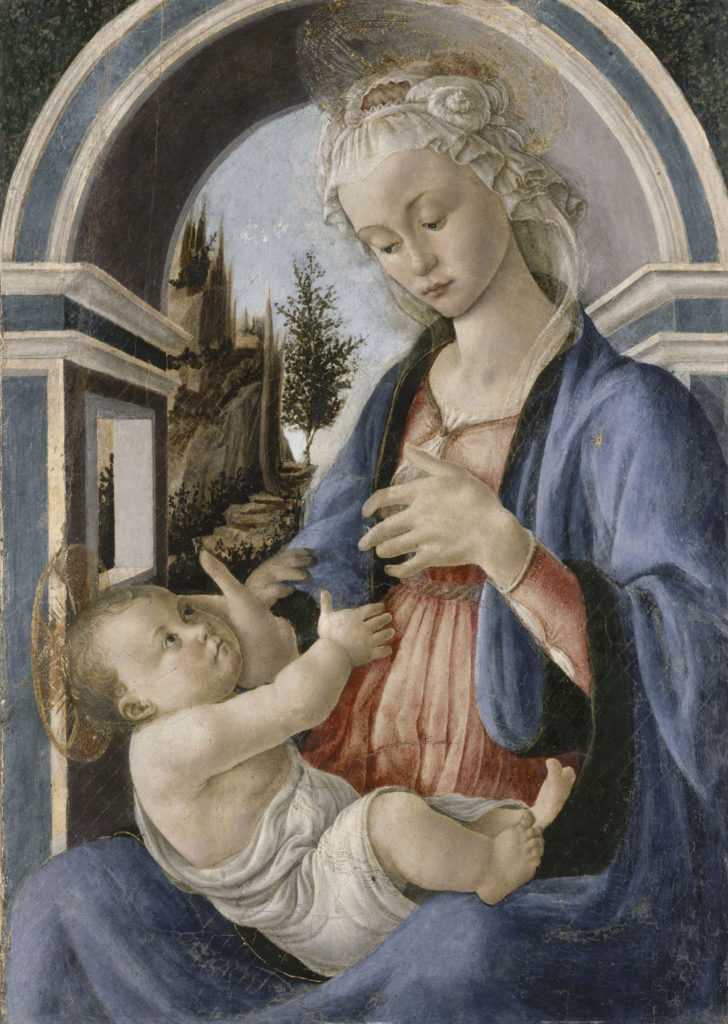 Vierge présentant son sein à l'enfant Jésus